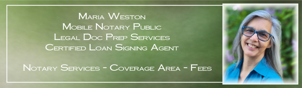 Header image for Maria Weston Mobile Notary