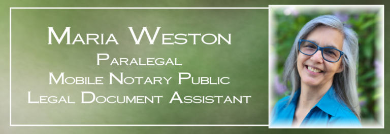 Maria Weston Mobile Notary Legal Document Assistant Paralegal